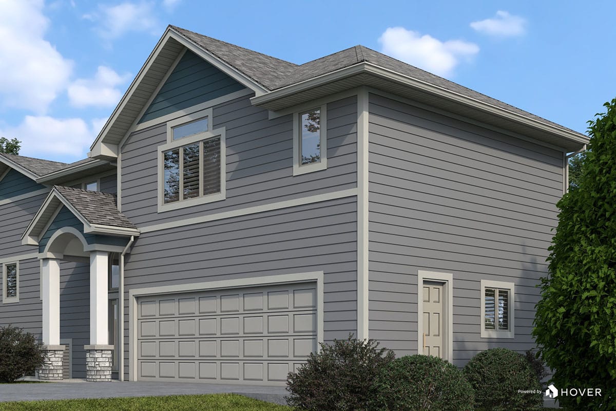 3D rendered design of house