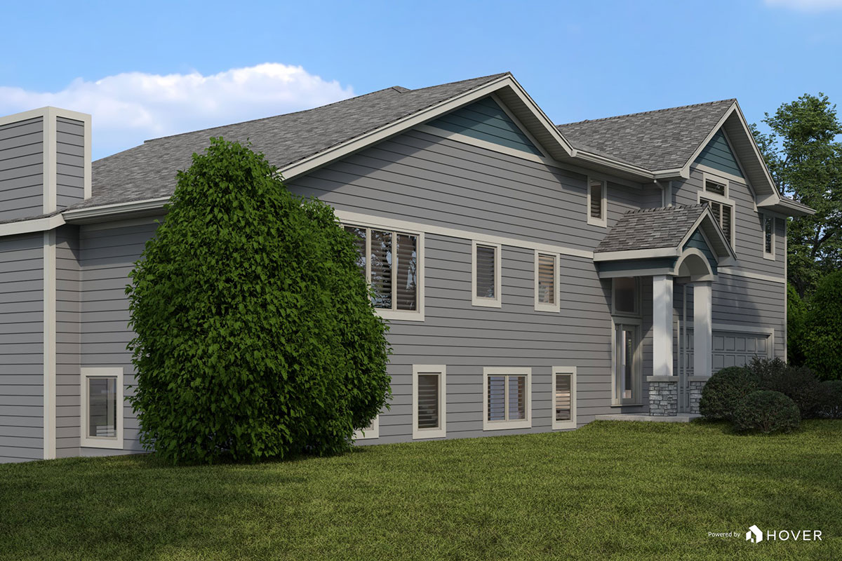 3D rendered design of house